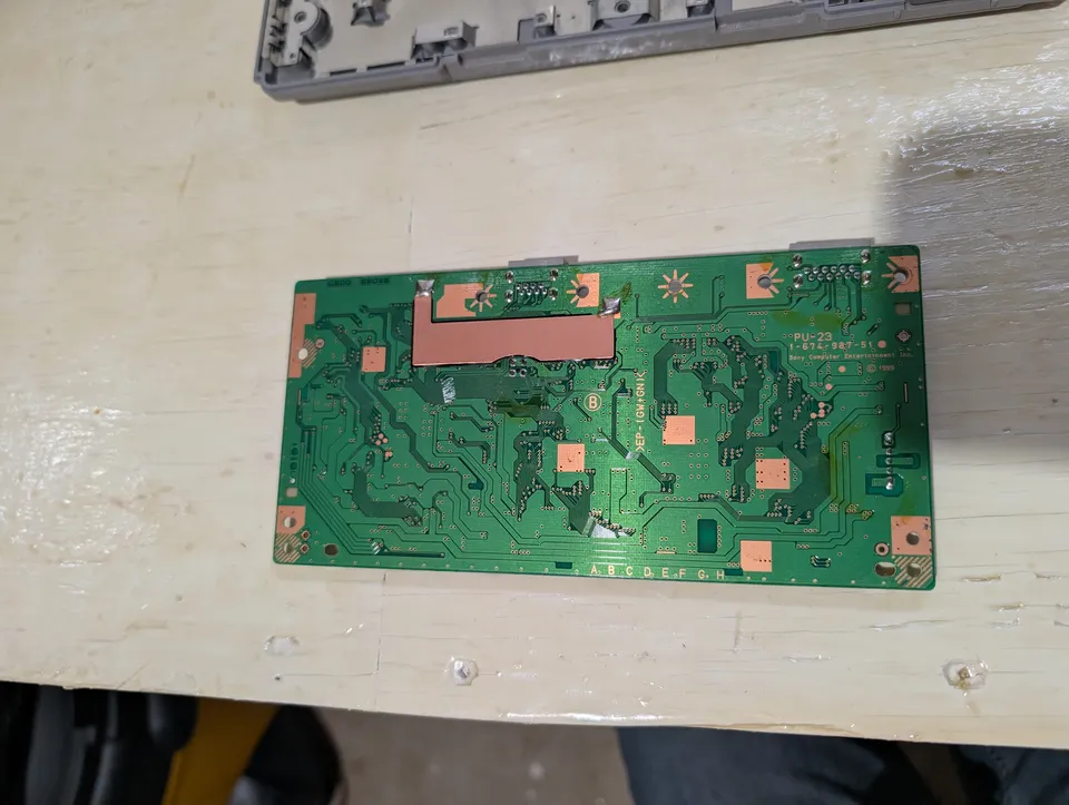 The back of the board, out on the bench. Nothing to fix here.