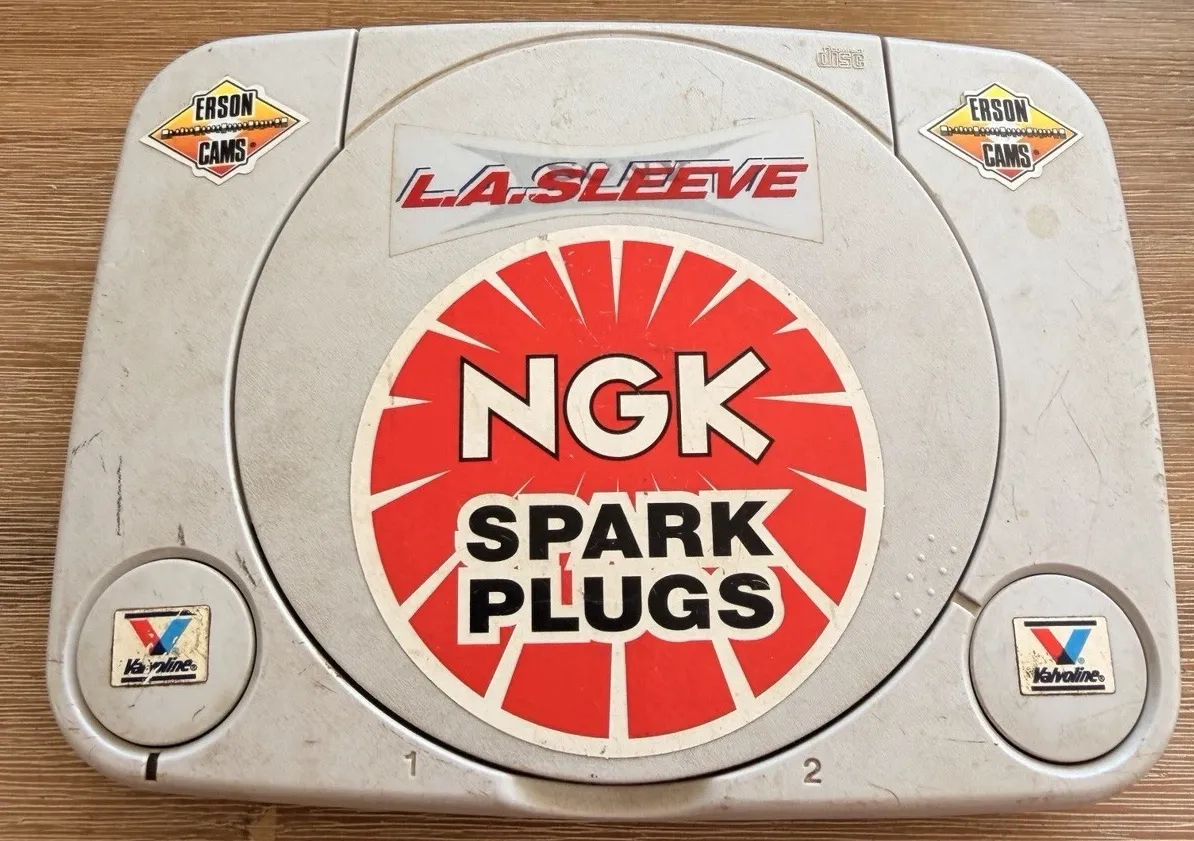 Before: Somebody chipped this PSone with hot glue